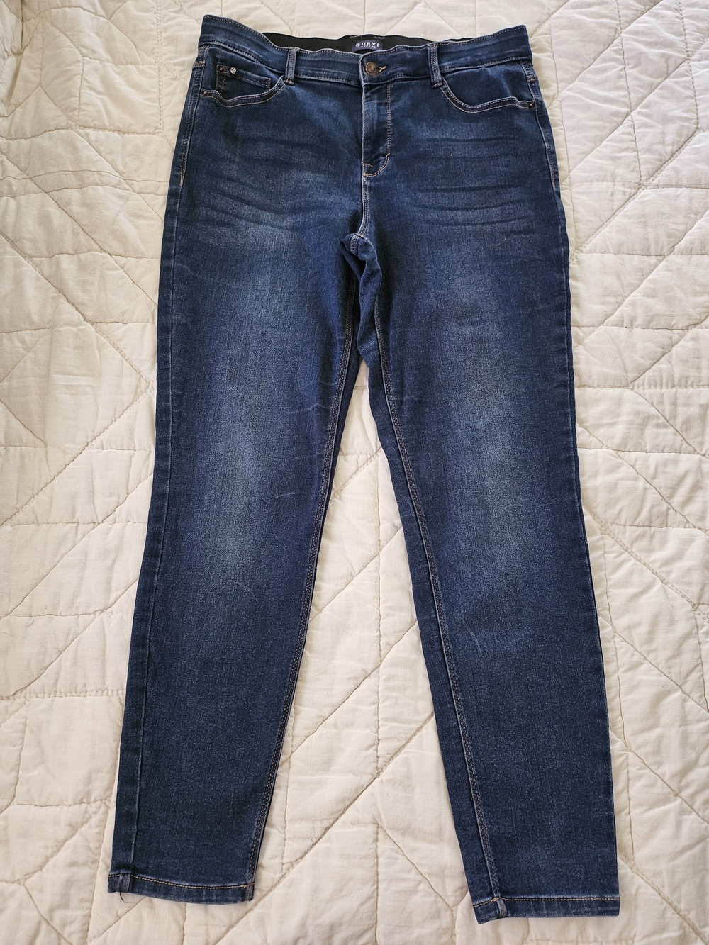 Curve Appeal High Rise Skinny Jeans w/ Comfort Waistband - Size 10/30
